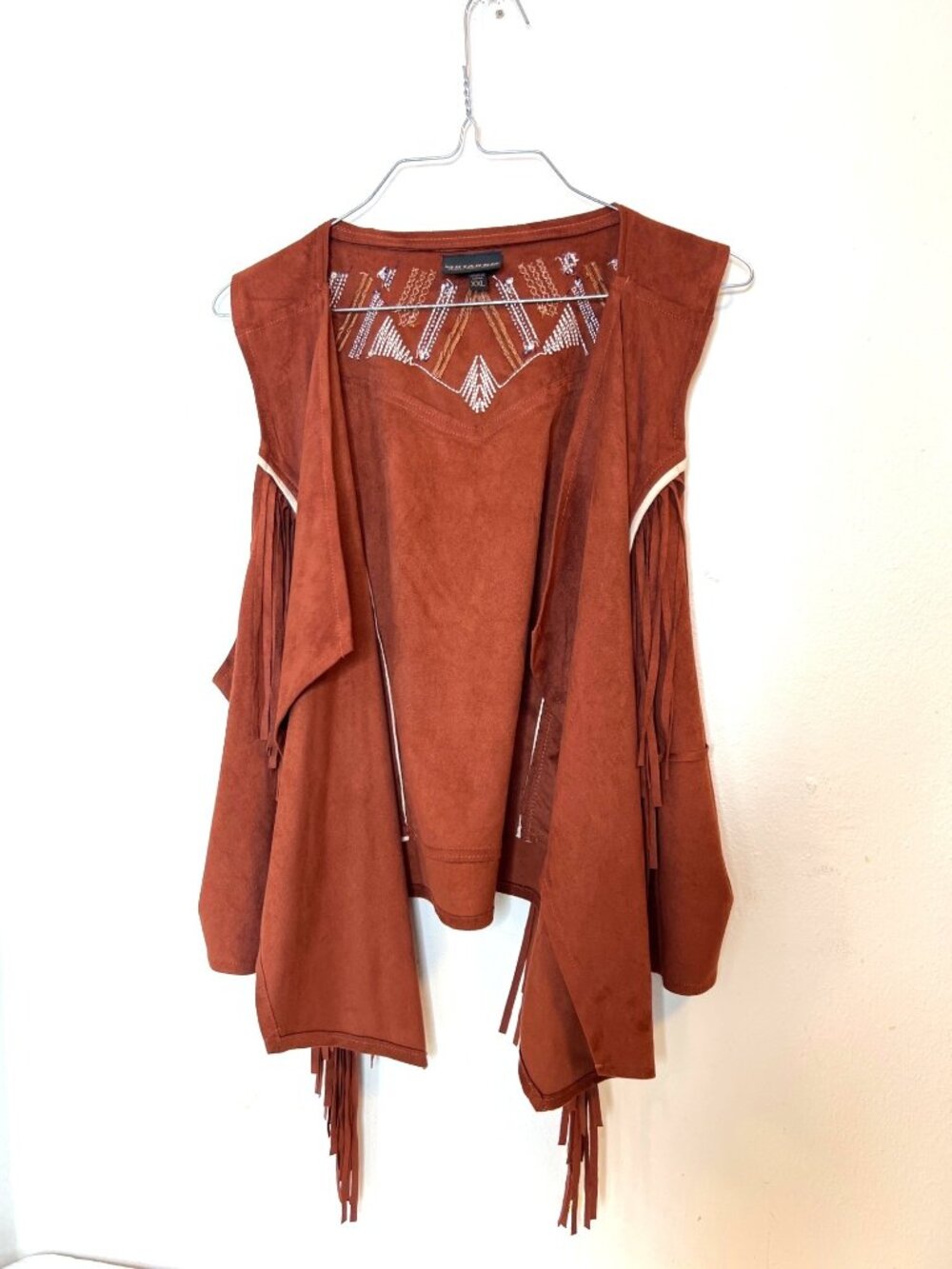 Shyanne XXL Suede Like Vest Embroidery Country Western Festival Cowboy Ranch - Picture 2 of 6
